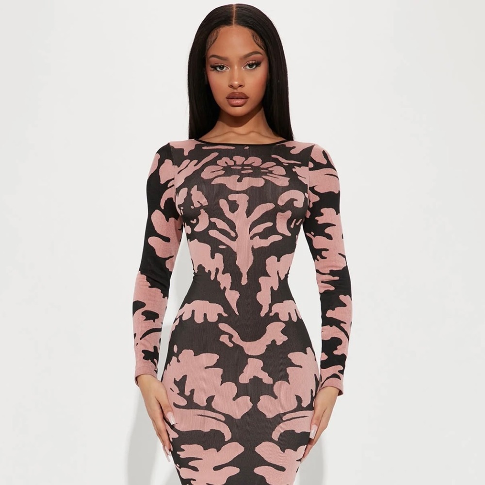 Sexy pink black short dress
